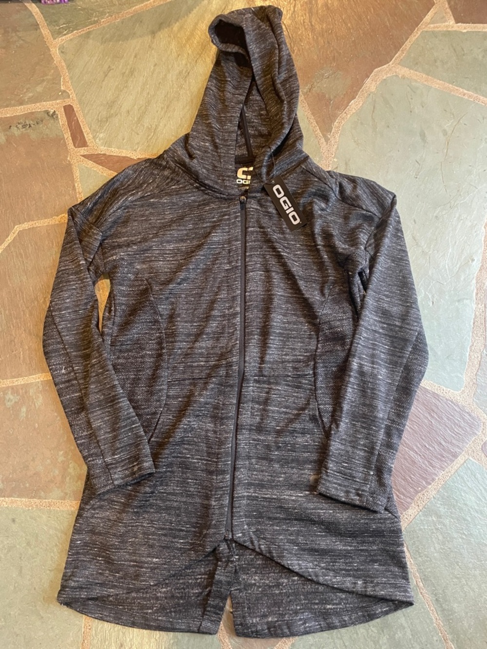 NWT OGIO Heathered Charcoal Full-Zip Hooded Jacket